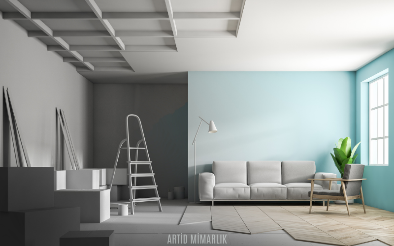 İzmir'de ev, banyo, salon, villa, cafe ve komple anahtar teslim tadilat hizmetleri. Artid Mimarlık ile modern, estetik ve işlevsel yaşam alanları oluşturun. İzmir tadilat projeleriniz için profesyonel çözümler.